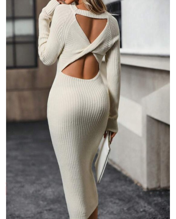 Pletené beige šaty-297228-20
