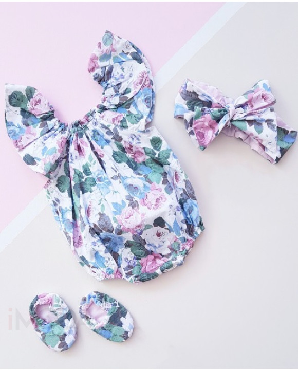 Kvetovaný trojdielny overal s doplnkami-269493-20