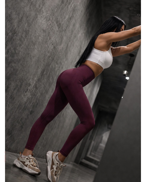 Bordové push-up legíny-330378-20