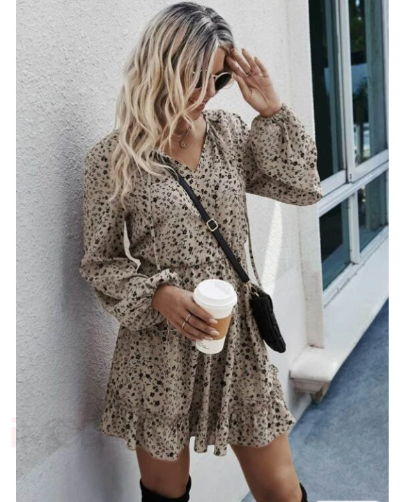 Béžové vzorované šaty-292152-20