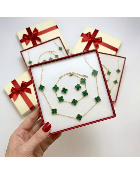 Dámska oceľová súprava s krabičkou Olivia-295607-20