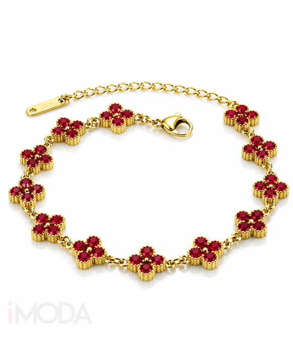 Dámsky oceľový náramok červený-321583-20