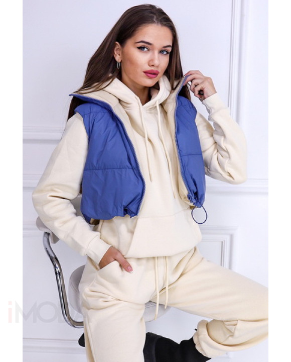 Modro bežová obojstranná vesta-254646-20