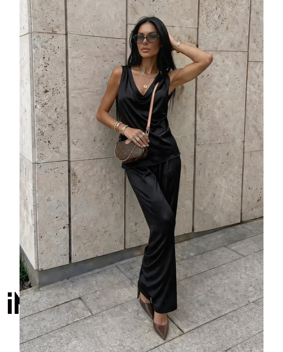 Čierny saténový komplet-327074-20