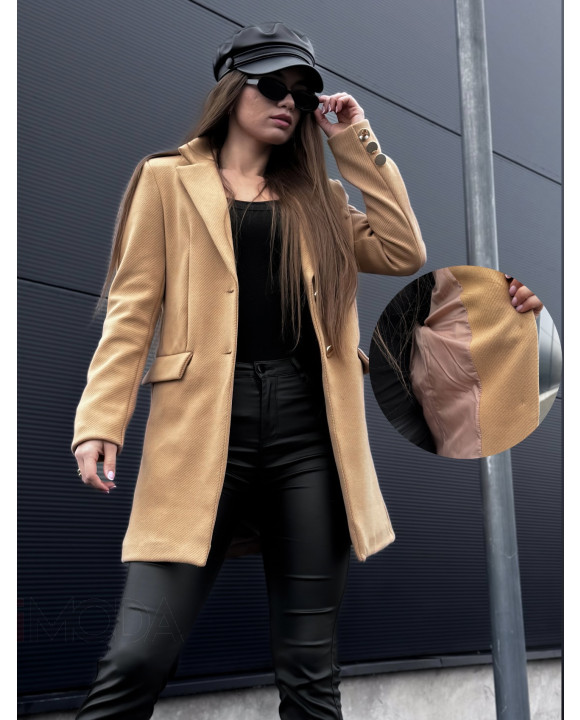 Svetlohnedý krátky kabát-312059-20