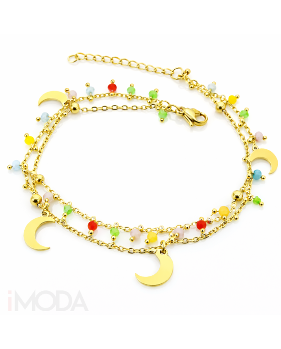 Dámsky oceľový náramok s príveskami-321852-20