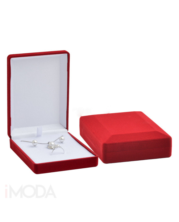 Semišová krabička červená-321126-20