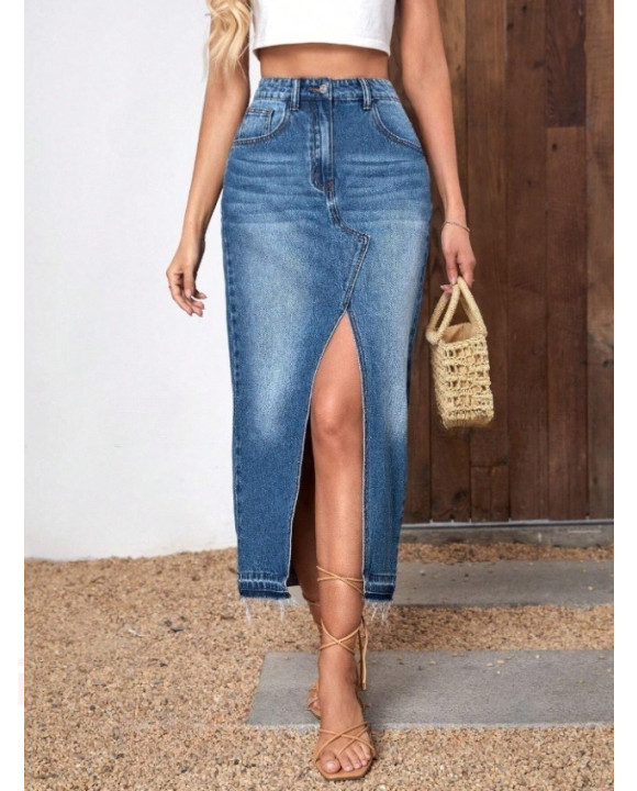 Modrá rifľová sukňa-309119-20