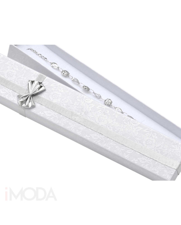 Biela papierová darčeková krabička s mašľou-278222-20