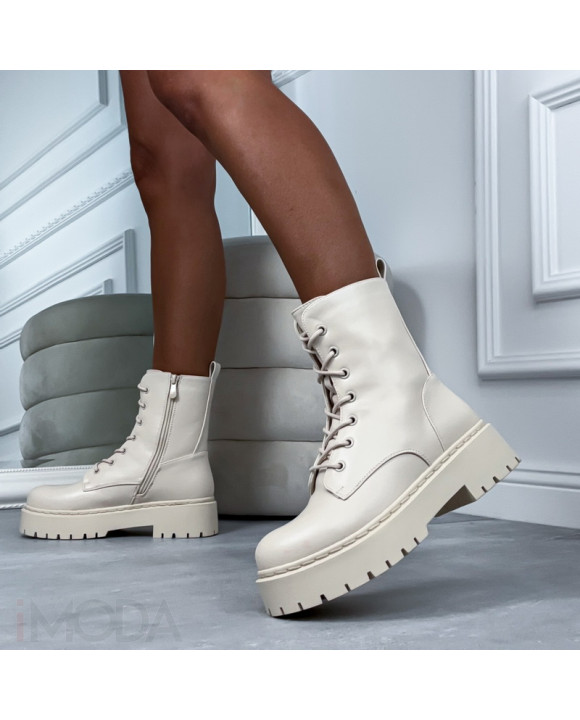 Béžové nízke čižmy-321895-20