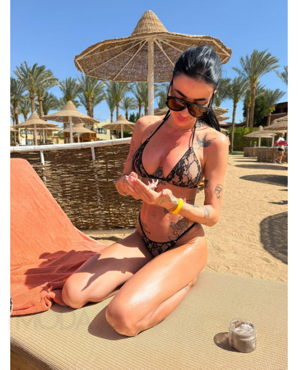 Čierne čipkované dvojdielne plavky-325470-20