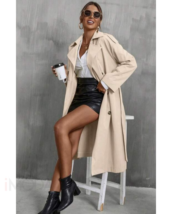 Béžový dlhý plášť-291430-20