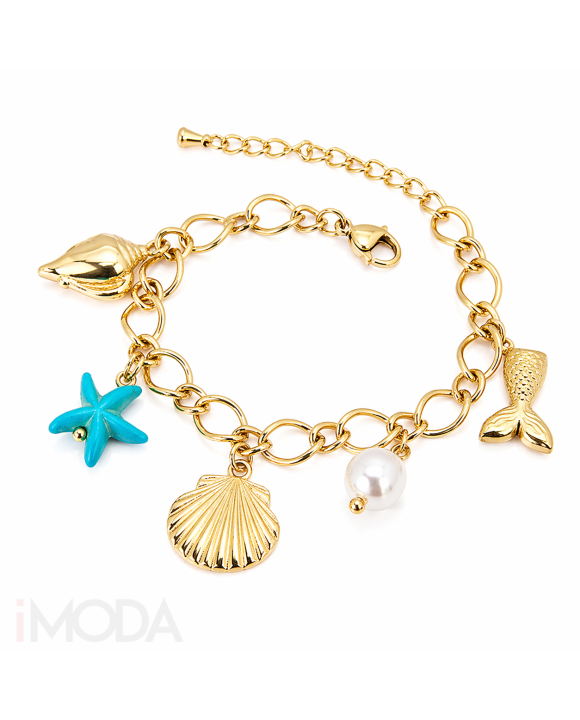 Dámsky oceľový náramok s príveskami-321849-20