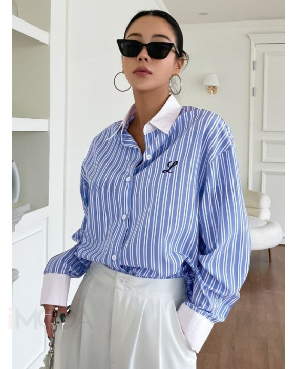 Modrá pruhovaná košeľa-309576-20