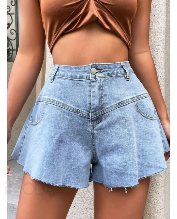 Modré rifľové kraťasy-302792-20