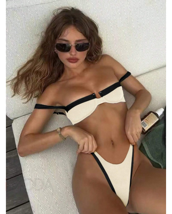 Béžové dvojdielne plavky-316813-20