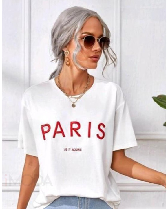 Biele tričko PARIS-302767-20