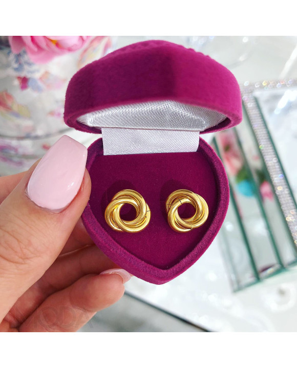 Pozlátené oceľové náušnice-213553-20