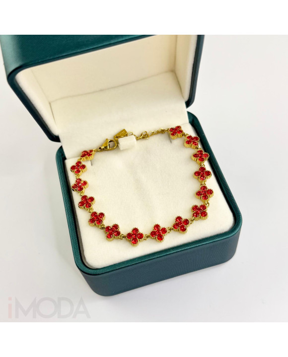 Dámsky oceľový náramok červený-321583-20