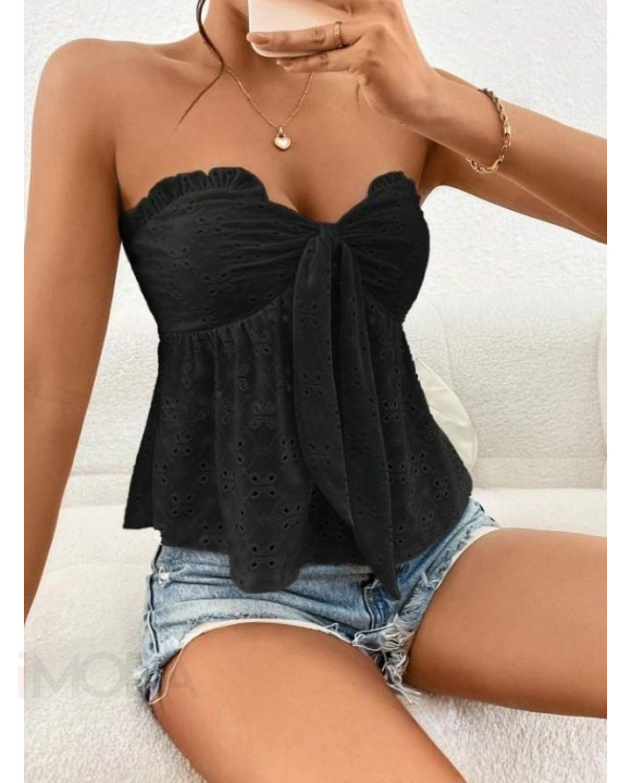 Čierny madeirový top-302956-20