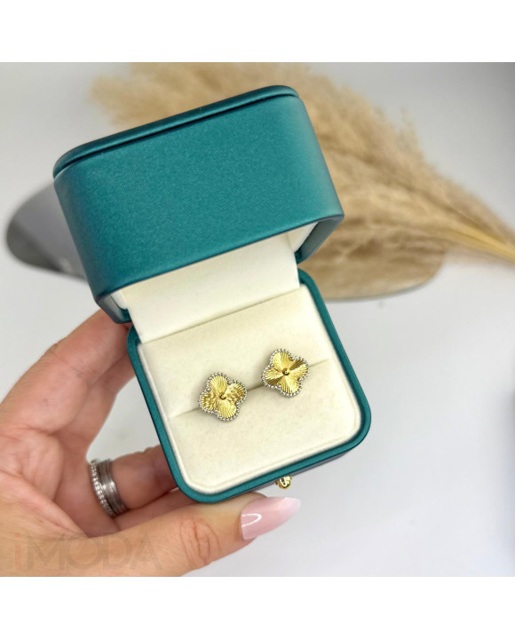 Oceľové náušnice pozlátená-321536-20