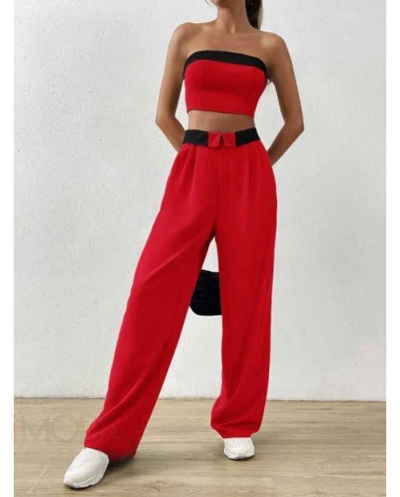 Červený nohavicový komplet-309637-20