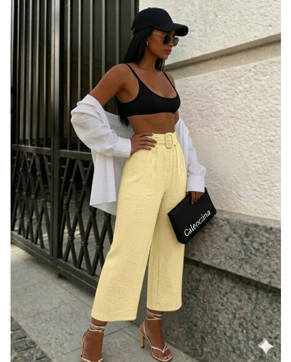 Žlté mušelínové nohavice-326319-20