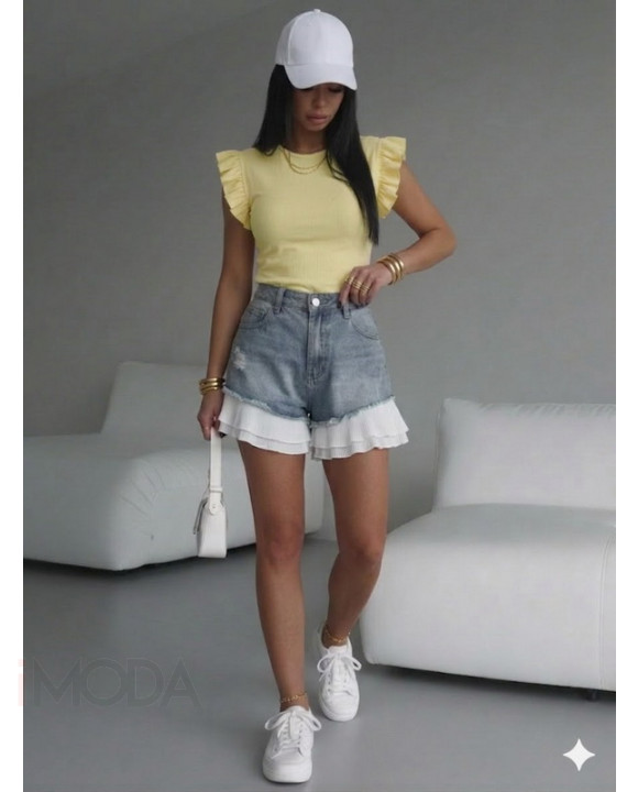 Žlté tričko s volánom-326324-20