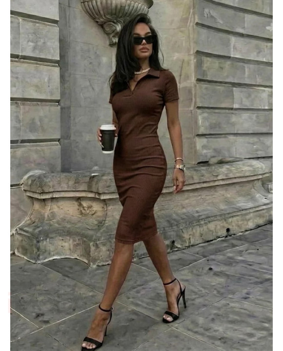CHOCO elastické šaty s golierikom-327541-20