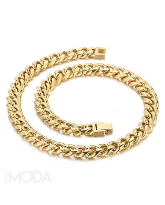 Pánska oceľová retiazka zlatá hrubá-318138-20