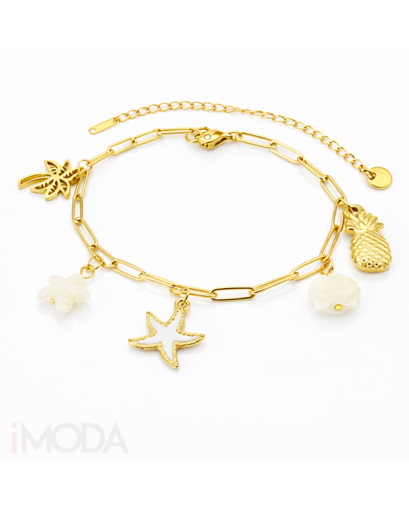 Dámsky oceľový náramok s príveskami-321839-20