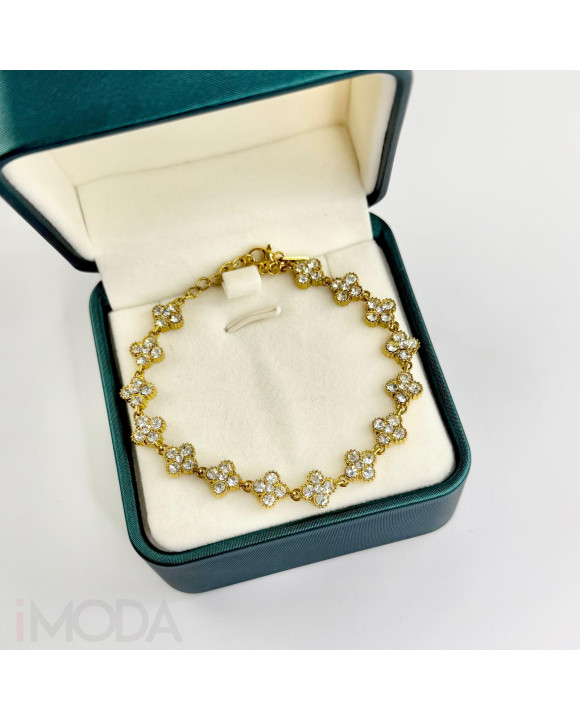 Dámsky oceľový náramok kryštálový-321585-20