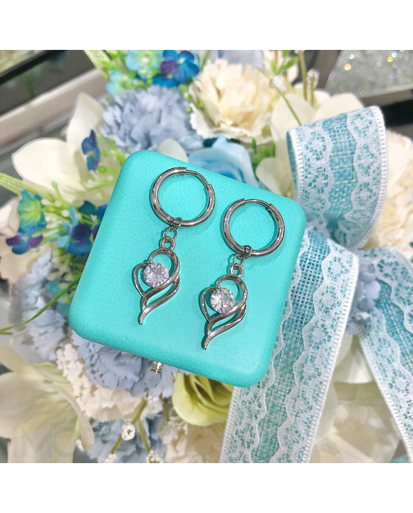 Dámske oceľové náušnice s príveskom-273187-20