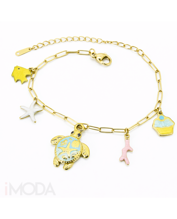 Dámsky oceľový náramok s príveskami-321840-20