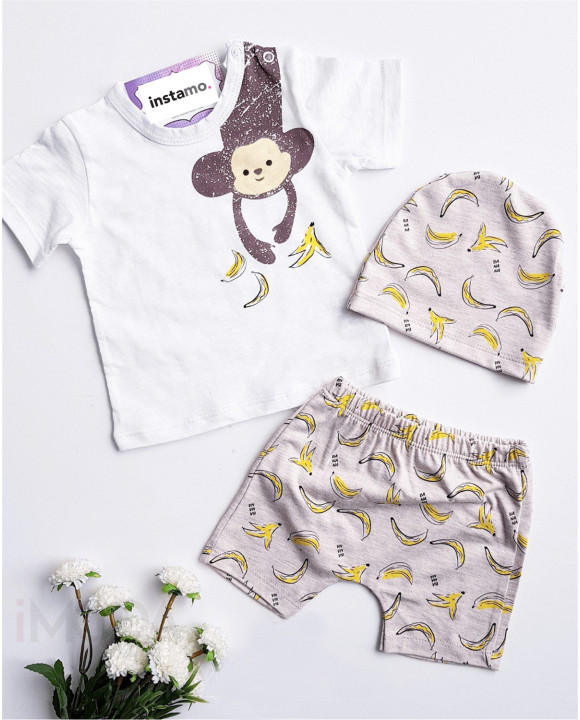 Biela trojdielna bavlnená súprava-250353-20