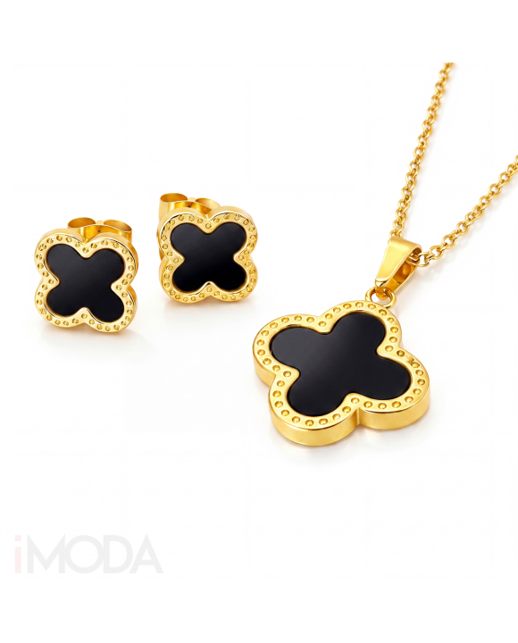 Dámska oceľová súprava pozlátená-327249-20