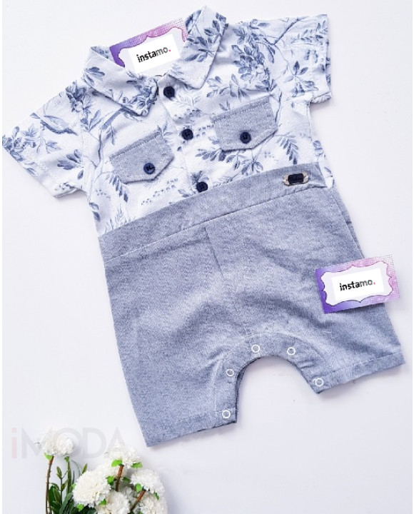 Svetlomodrý vzorovaný overal-250683-20