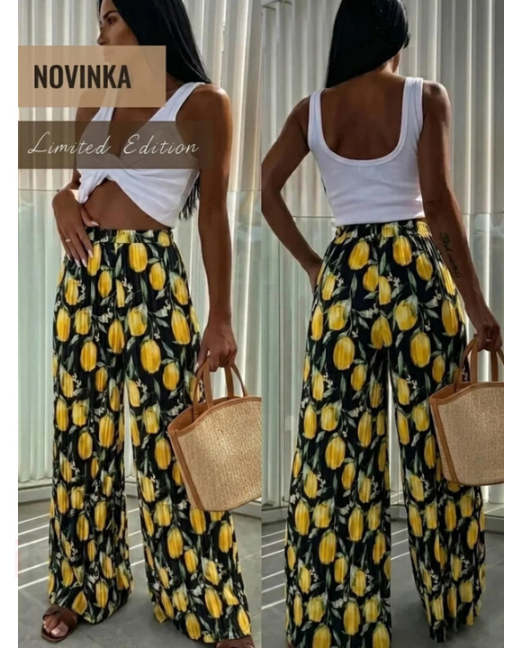 Čierne vzorované nohavice-328941-20