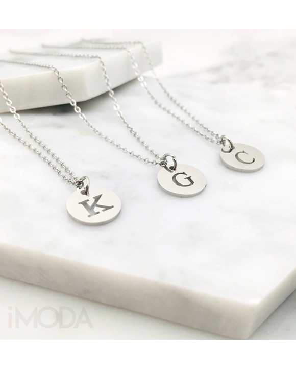 Dámsky oceľový náhrdelník s písmenkom-249450-20