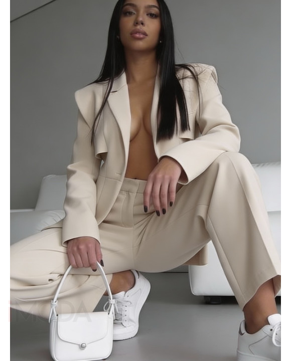 Béžový nohavicový komplet-325510-20