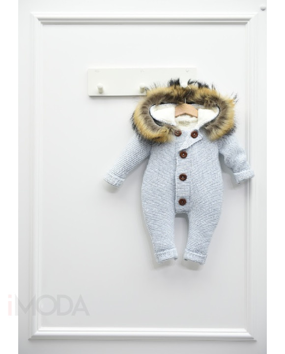 Detský modrý overal s pravou kožušinou-258032-20