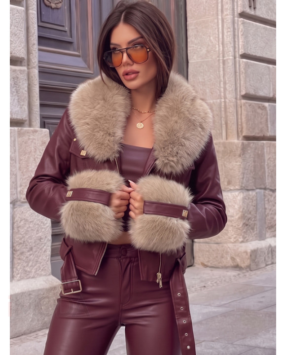 BORDO zateplená koženka s kožušinou-330370-20