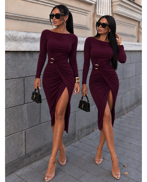 Bordové midi šaty-330595-20