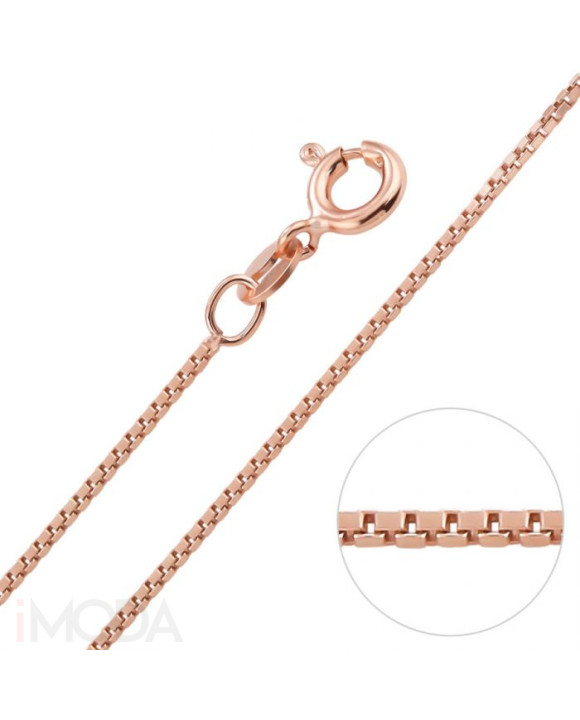 Strieborná retiazka pozlátená ružovým zlatom-235530-20