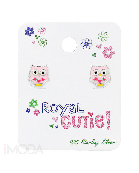Detské strieborné náušnice Sovičky