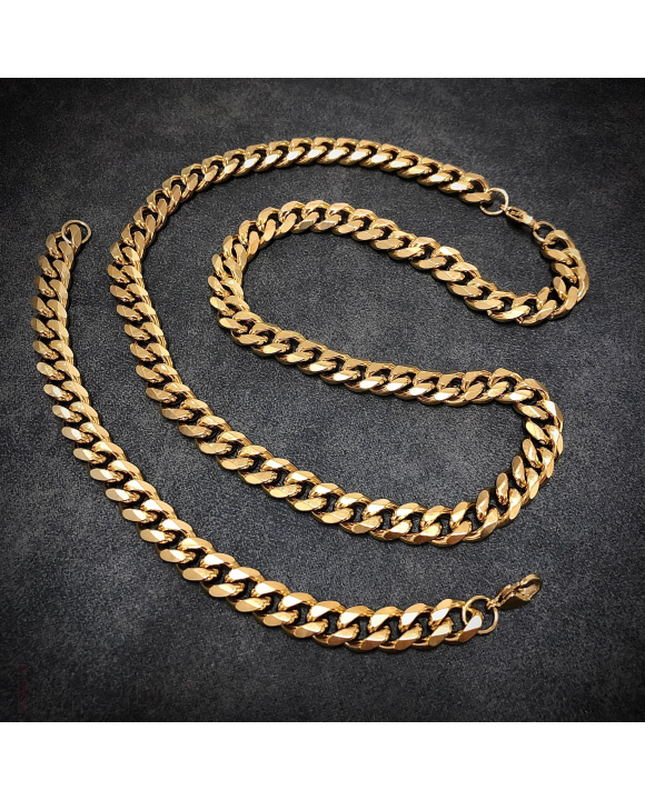 Pánska pozlátená oceľová súprava-276977-20