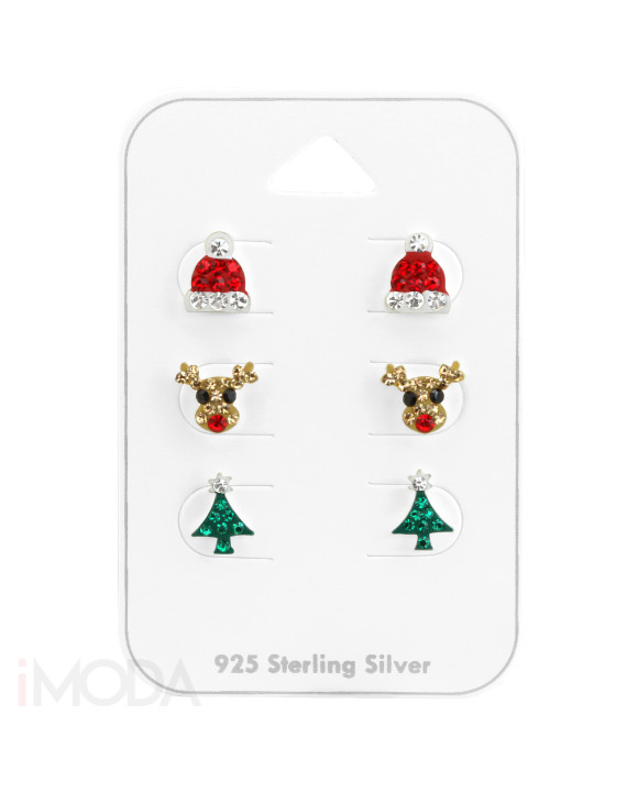 Set strieborných náušníc Vianoce-294819-20
