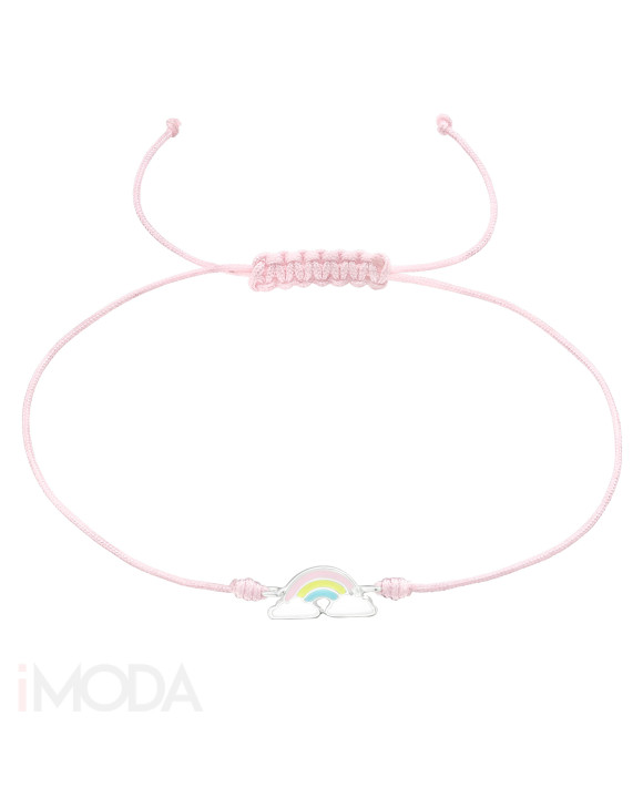 Pletený náramok so strieborným príveskom dúha-294649-20