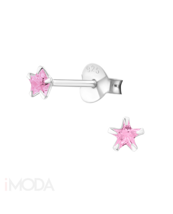 Strieborné farebné náušnice hviezdička-271818-20