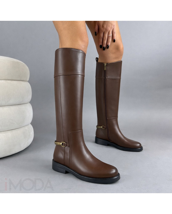 Hnedé vysoké čižmy-323454-20
